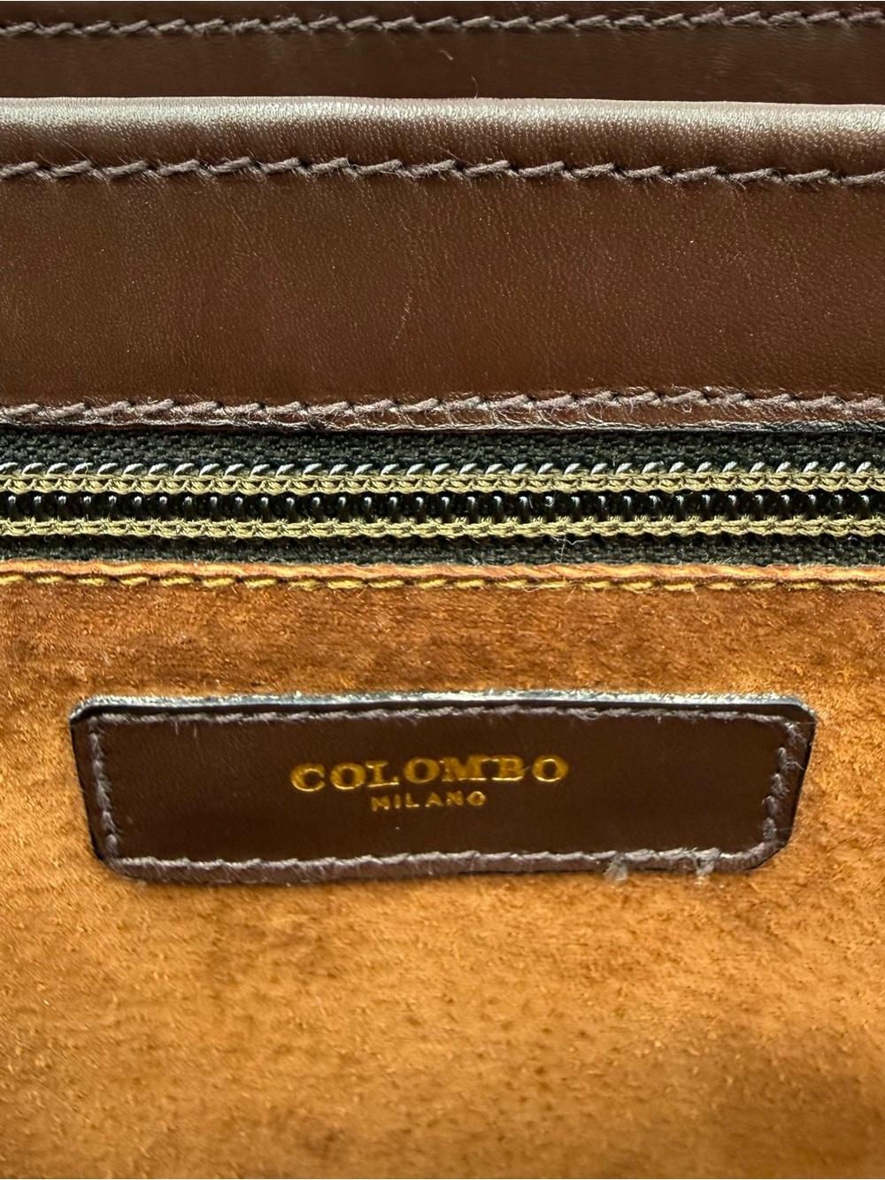 🇮🇹COLOMBO 1937 MILANO • Unisex Brown Box Calf 38 Bag (Kelly Sac à Dépêches Type) - Picture 12 of 16